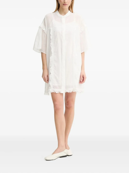  Isabelle Blanche Ruffle-trimmed Shirt Dress - White 