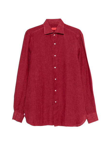  Isaia Buttoned Shirt - Red 