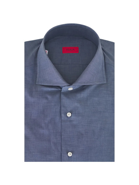  Isaia Buttoned Stock Shirt - Blue 