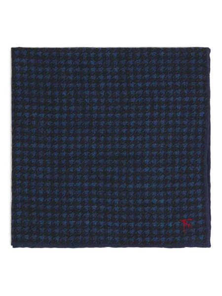  Isaia Check-print Scarf - Blue 