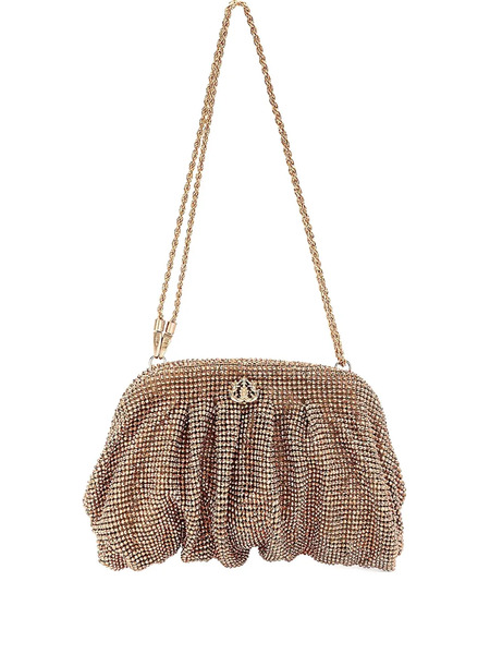  Isla Crystal-embellished Clutch Bag - Brown 