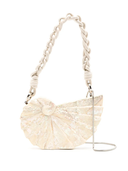  Isla Engraved Mother-of-pearl Shoulder Bag - Neutrals 