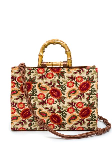  Isla Fiori Bordana Tote Bag - Neutrals 