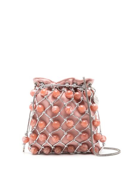  Isla Lara Bead-detailing Shoulder Bag - Orange 