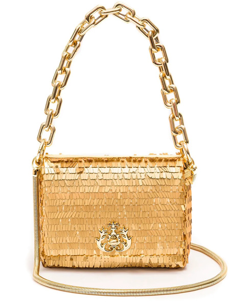  Isla Logo-plaque Shoulder Bag - Gold 