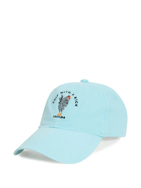  Isolda Chicken-embroidered Baseball Cap Hat - Blue 