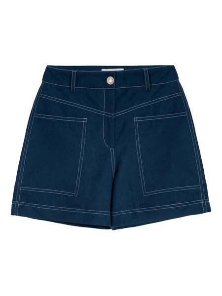  Isolda Mergulho Seam-detail Shorts - Blue 
