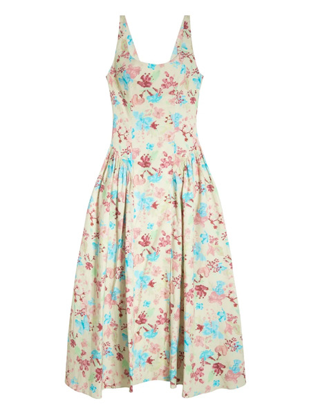  Isolda Palaceteb Floral Midi Dress - Neutrals 