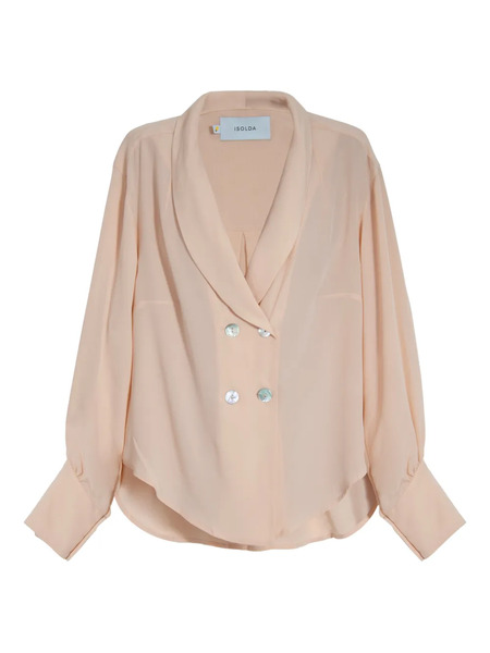  Isolda Sissi Double-breasted Buttoned Shirt - Pink 