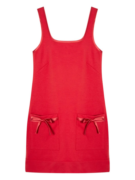  Isolda Vento Em Popa Bow-pocket Mini Dress - Red 