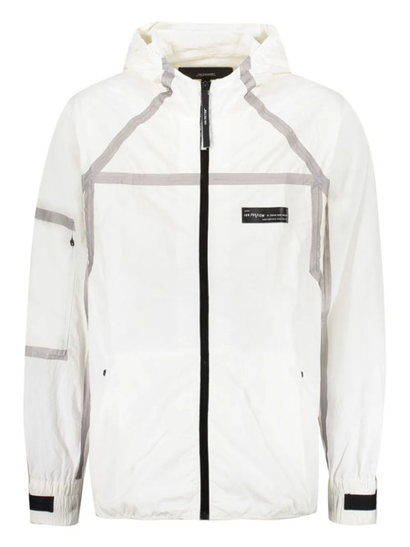  Iso.poetism Mesh Panel Hooded Jacket - White 