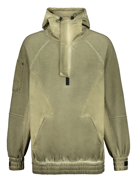  Iso.poetism Panelled Hoodie - Green 