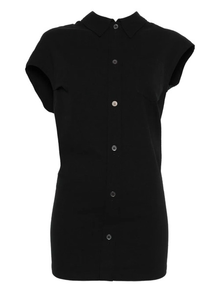  Issey Miyake Button-fastening Short-sleeve Top - Black 