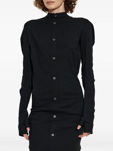  Issey Miyake Button-front Pocket Mini Dress - Black 