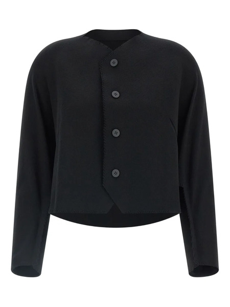  Issey Miyake Campagne Button Cardigan - Black 