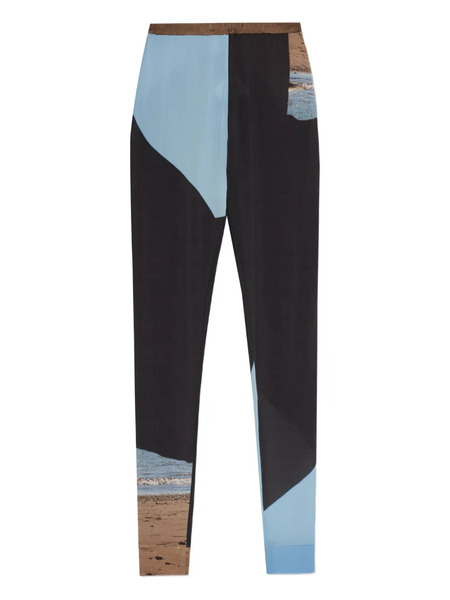 Issey Miyake Colourblock Printed Trousers - Black 