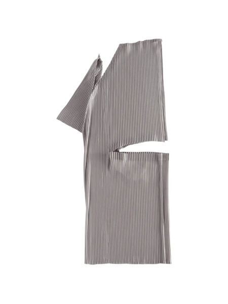  Issey Miyake Cut-out Pleated Top - Grey 