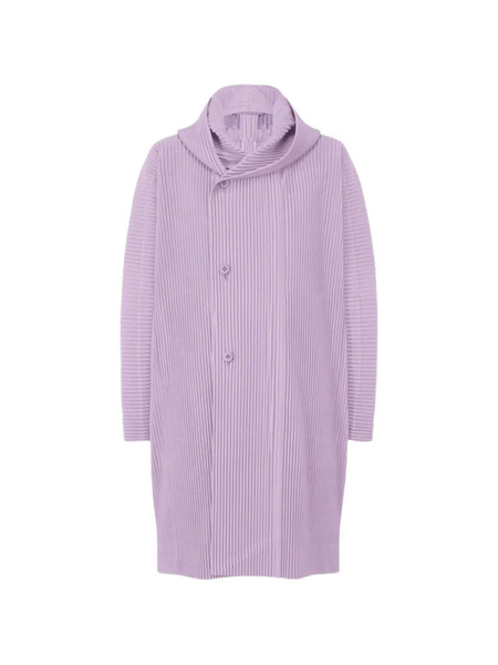  Issey Miyake December Pleated Coat - Purple 