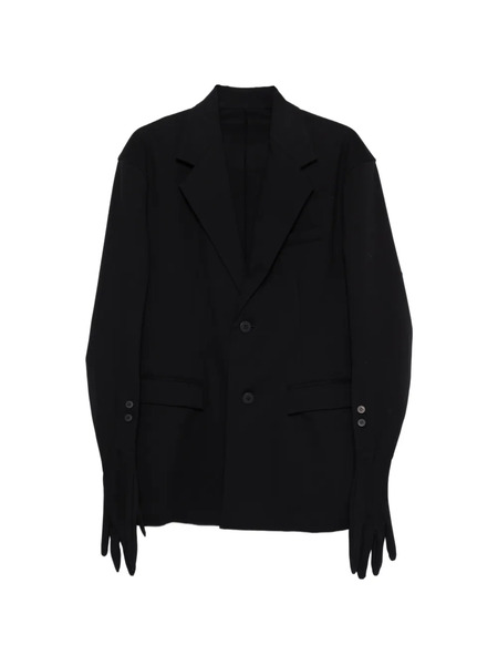  Issey Miyake Glove-detail Fitted Jacket - Black 