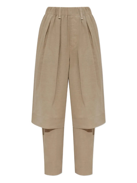  Issey Miyake Paper-esque U Tailored Pleated Trousers - Neutrals 