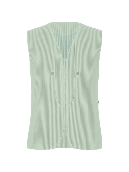  Issey Miyake Pleated Zip Vest - Blue 