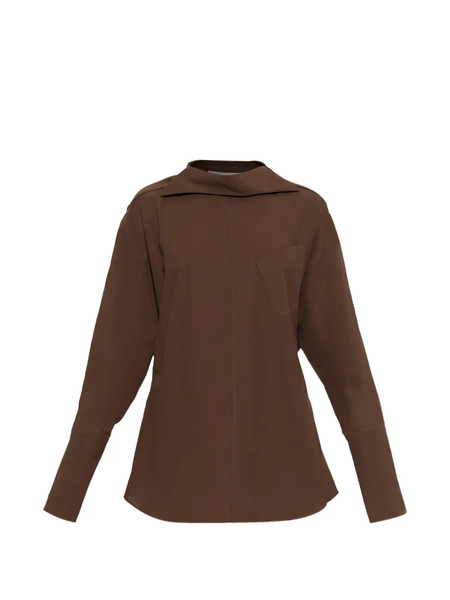  Issey Miyake Pocket Collar Shirt - Brown 