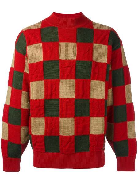  Issey Miyake Pre-owned Checked Jumper - Red 