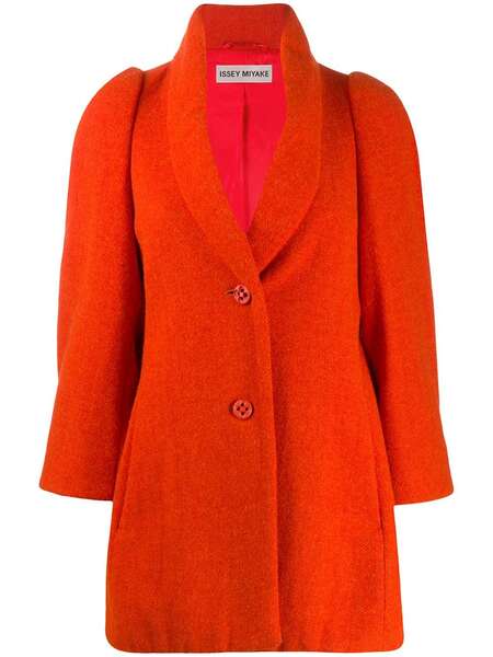  Issey Miyake Pre-owned Relaxed Fit Coat - Orange 