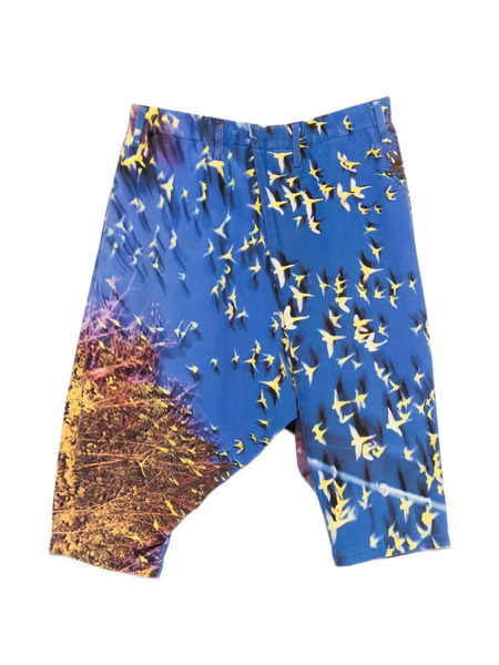  Issey Miyake Pre-owned Sarrouel Print Wrap Shorts - Blue 