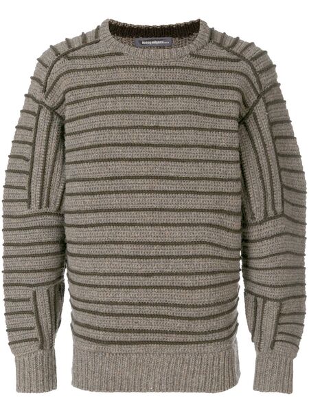  Issey Miyake Pre-owned Tonal Striped Jumper - Brown 