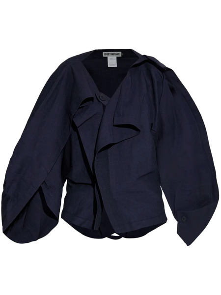  Issey Miyake Ruffled Blouse - Blue 