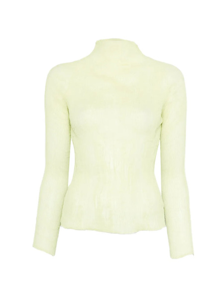  Issey Miyake Ruffled Long-sleeve T-shirt - Green 