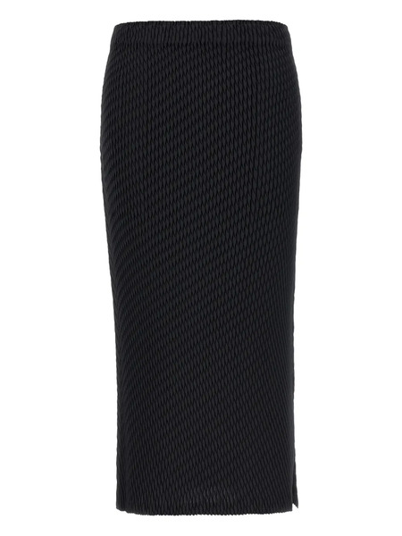 Issey Miyake Side-split Skirt - Black 