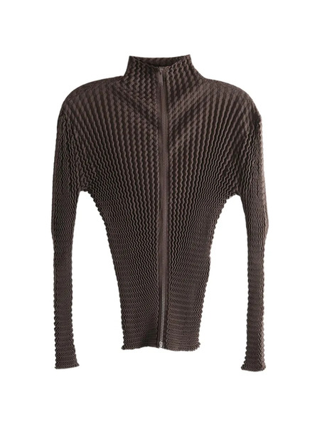  Issey Miyake Spongy-66 Zip Jacket - Brown 