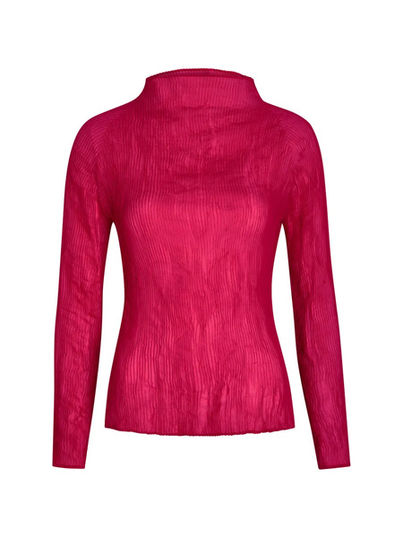  Issey Miyake Textured Long-sleeve Top - Pink 