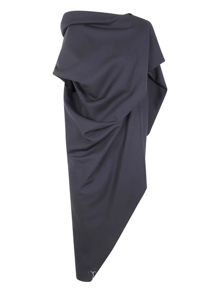  Issey Miyake Uni-form(wool) Asymmetric Design Midi Dress - Black 