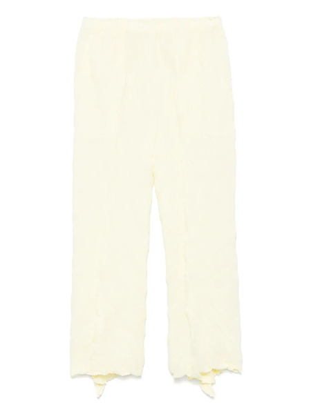  Issey Miyake Wrinkled Twisted Trousers - Yellow 