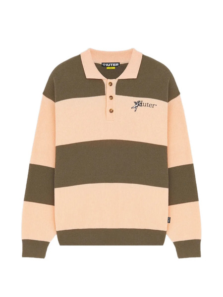  Iuter Souls Striped Knit Polo - Neutrals 