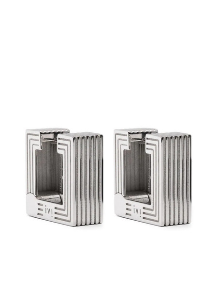  Ivi Aurelia Debossed-detail Hoop Earrings - Silver 