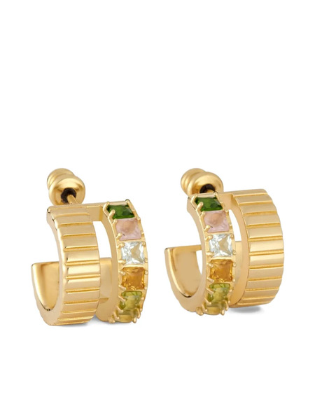  Ivi Ribbed-detail Earrings - Gold 