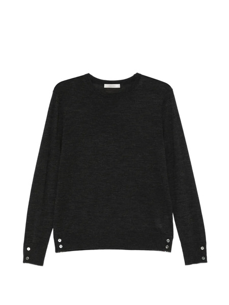  Ivory Paris Button-cuff Crew-neck Sweater - Grey 