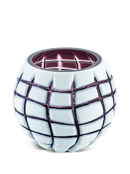  Ivv Geometric-patterned Glass Vase (22cm) - Blue 