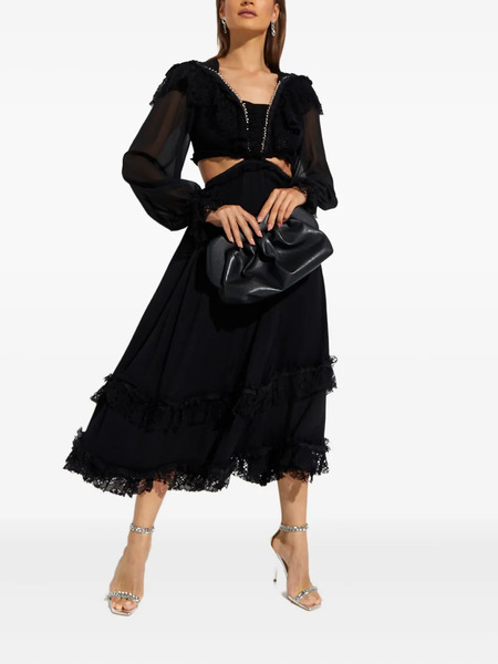  Ixiah Zinna Lace Midi Dress - Black 