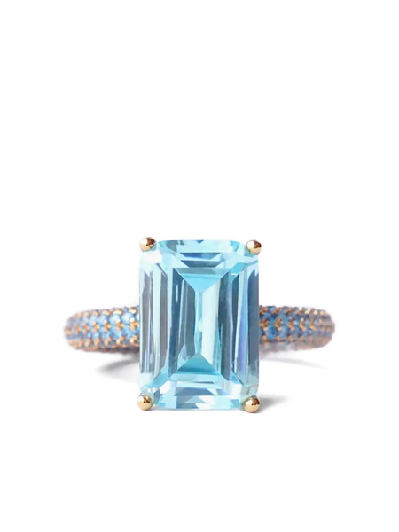  Izabel Display Mega Rectangle Ring - Blue 