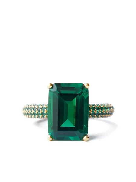  Izabel Display Mega Rectangle Ring - Green 