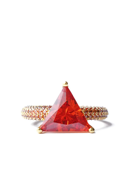  Izabel Display Mega Triangle Gemstone Ring - Gold 