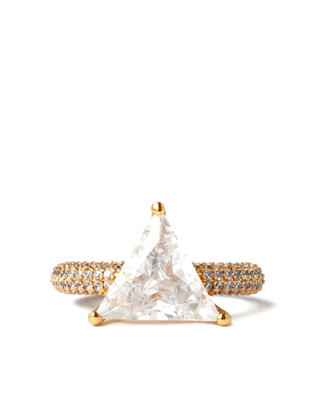  Izabel Display Mega Triangle Pavé Ring - Gold 