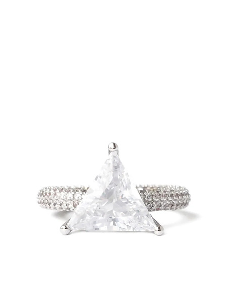  Izabel Display Mega Triangle Pavé Ring - Silver 