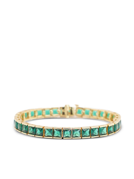  Izabel Display Square-zirconia Tennis Bracelet - Green 