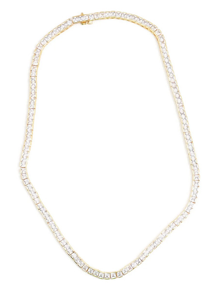  Izabel Display Tennis Square Necklace - White 